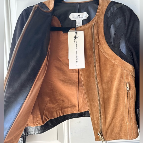 H&M Suede Leather Jacket Spring Collection 2014 - Picture 3 of 12